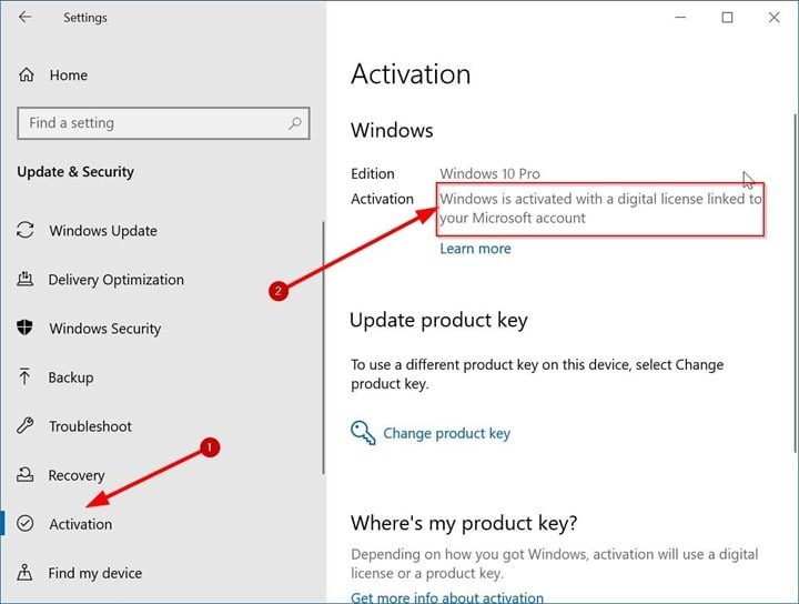 check if Windows 10 is activated pic1