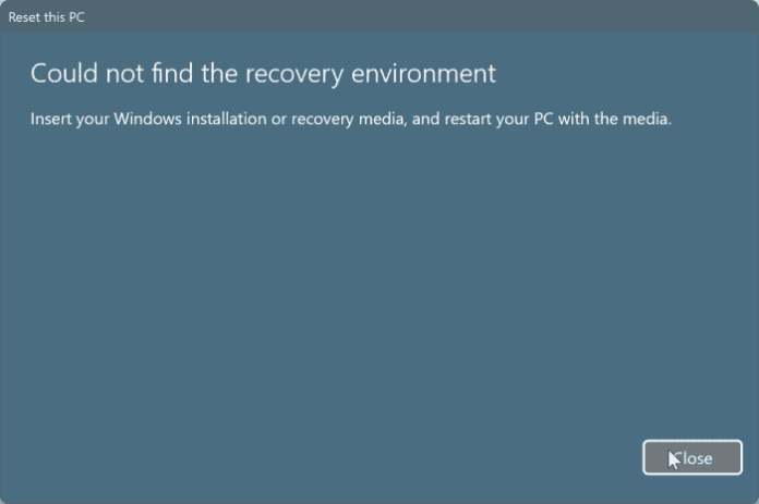 How To Enable Windows Recovery Environment In Windows 11/10