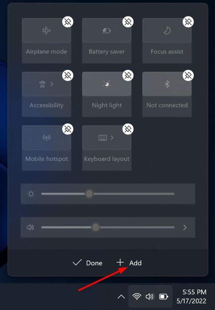 wifi icon missing from Windows 11 quick settings flyout pic3