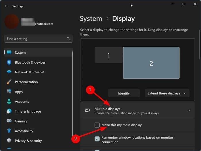 make laptop as main display in Windows 11 pic4