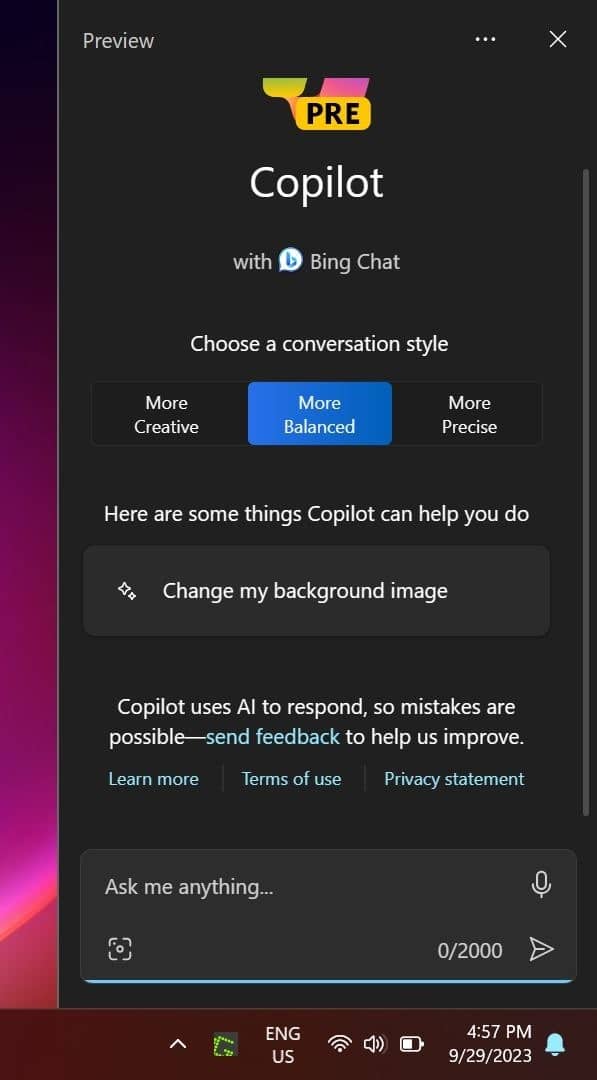 turn off or disable Windows Copilot in Windows 11 pic7