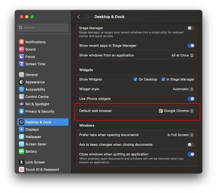 Make Chrome default on mac pic1