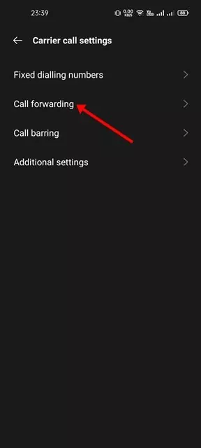 call-forwarding settings