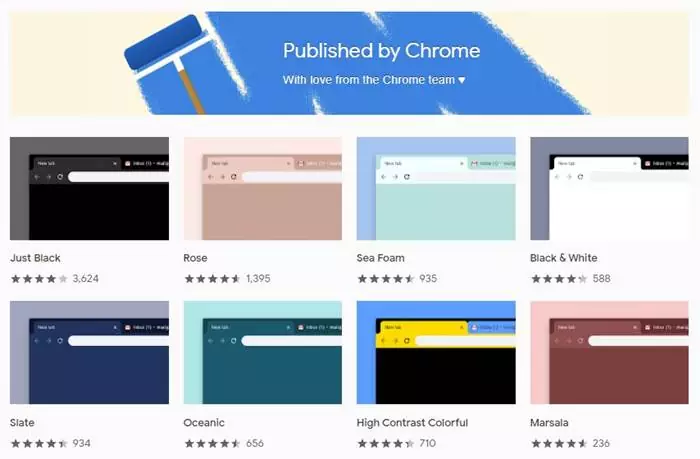 Themes from Chrome Team