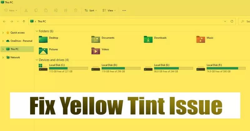 How to Fix Yellow Tint Issue on Windows 11 Screen