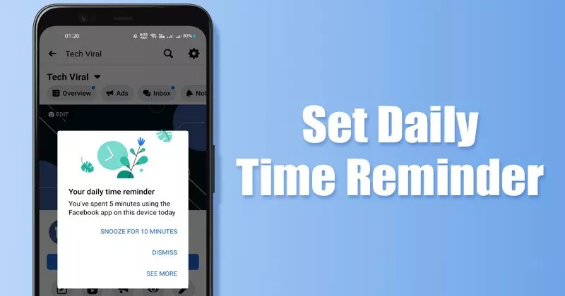 How to Set Daily Time Reminder Alert on Facebook App