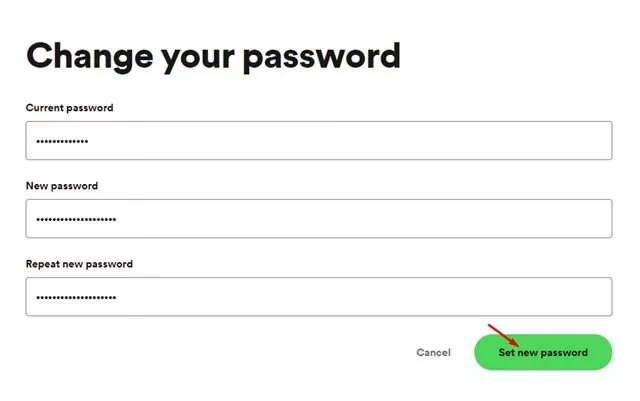 Set New Password