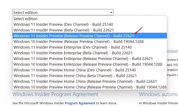 Windows 11 Insider Preview (Release Preview Channel) - Build 22621