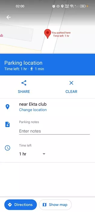 parking notes