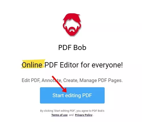 Start editing PDF