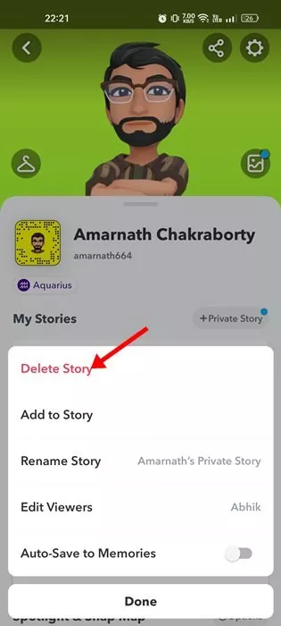 Delete Story