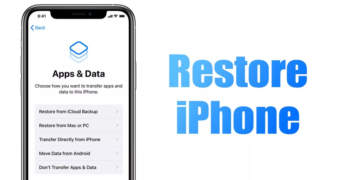 How to Restore iPhone in 2022 (2 Methods)