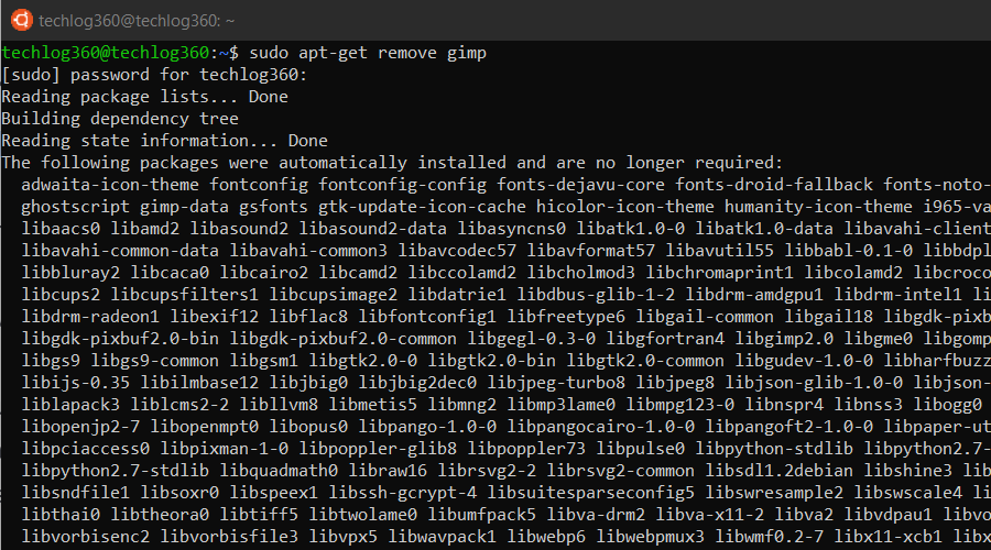 sudo apt-get remove - Basic Ubuntu Commands