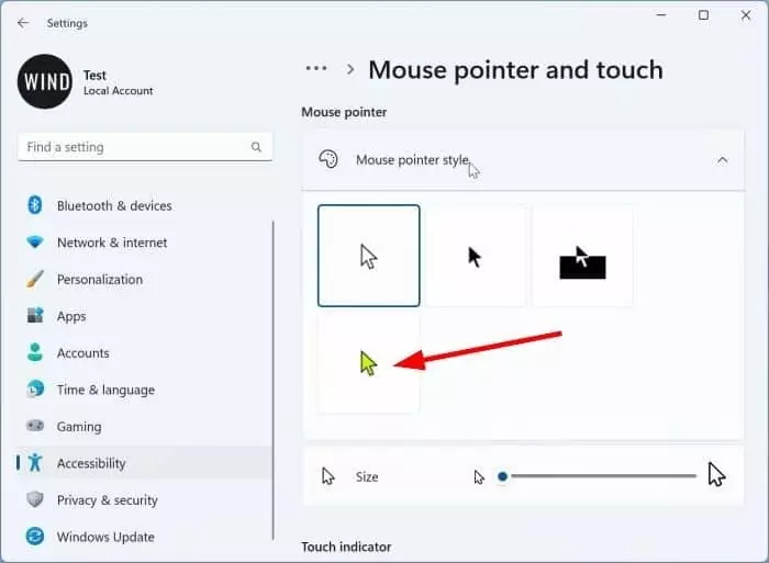 change mouse pointer cursor color in Windows pic6
