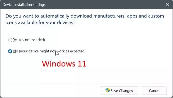 disable auto driver updates in Windows 11 pic02
