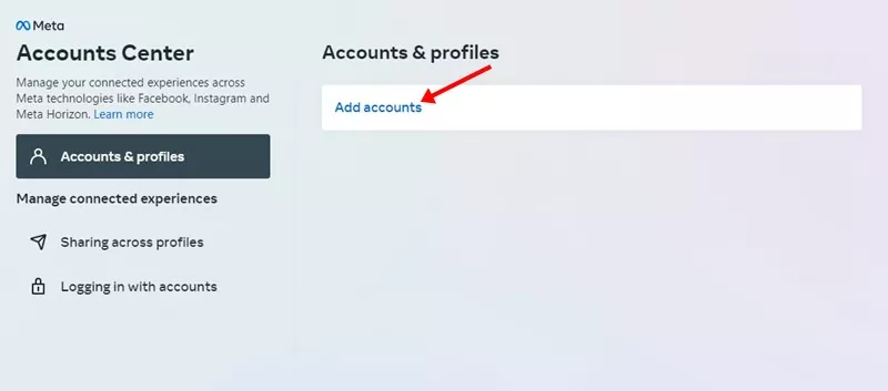 Add accounts