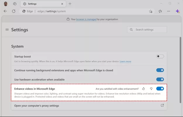 Enhance videos in Microsoft Edge