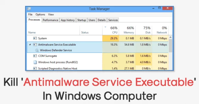 How To Kill ‘Antimalware Service Executable’ In Windows 10