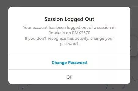 change the password