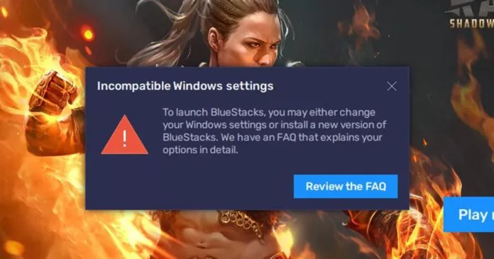 How to Fix BlueStacks ‘Incompatible Windows Settings’ Error