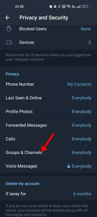 Groups & Channels