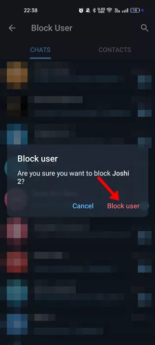 Block user