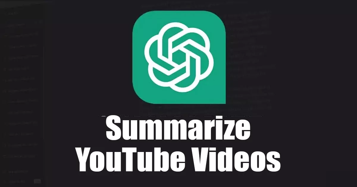 How to Summarize and Chat With YouTube Videos using ChatGPT