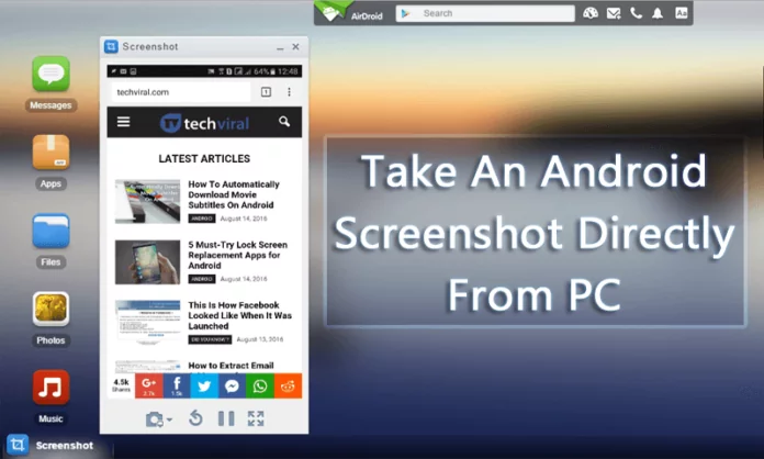 How to Take Android Phone Screenshots Directly From PC