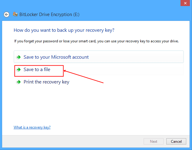 Save The Recovery Key