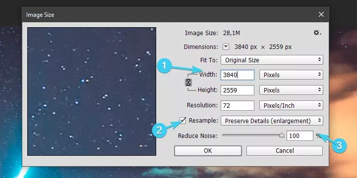 Resize in photoshop