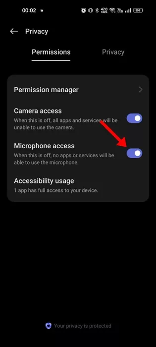Microphone access