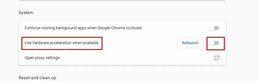 Disable Hardware Acceleration in Chrome