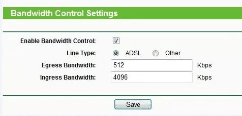 Bandwidth Control Settings