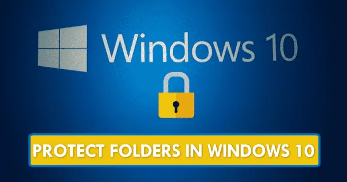 How To Password Protect Folders In Windows 10