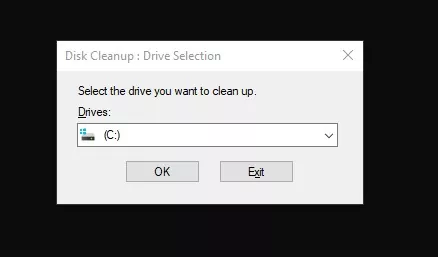 Disk Cleanup utility