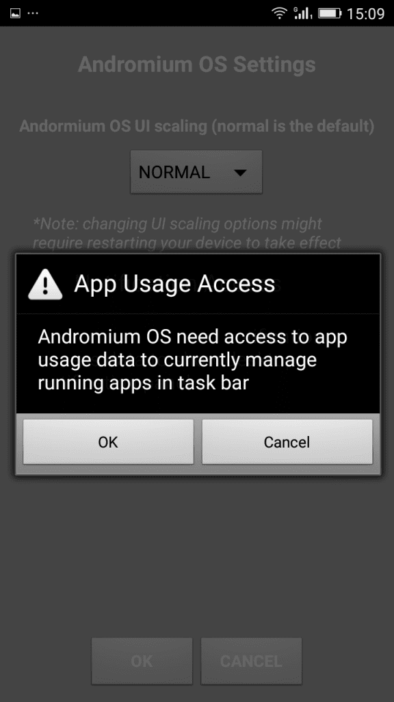 Grant "App Usage Access"