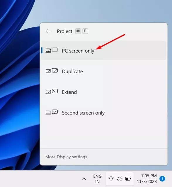 Disable the Screen Projection