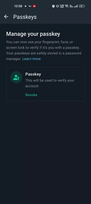 create the passkey