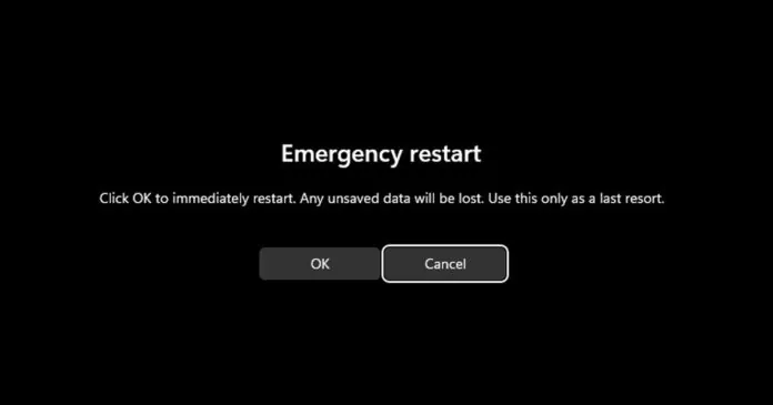 How to Enable Emergency Restart in Windows 11