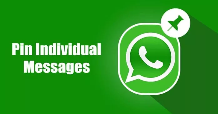 How to Pin Individual Messages in Chat on WhatsApp