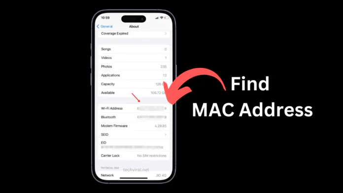 How to Find MAC Address on an iPhone