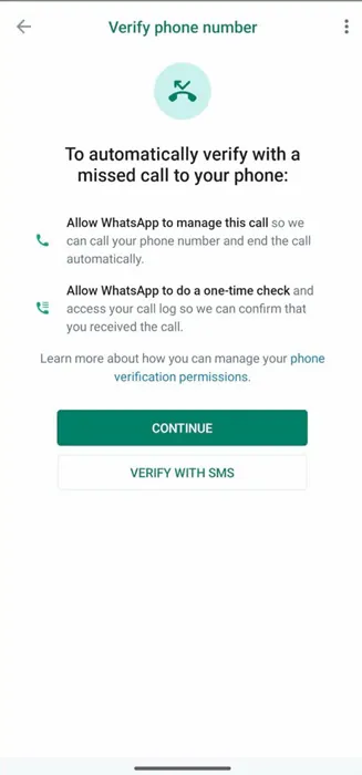 Request to Receive Verification Code via Call