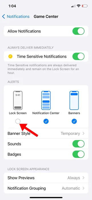Lock Screen Alerts