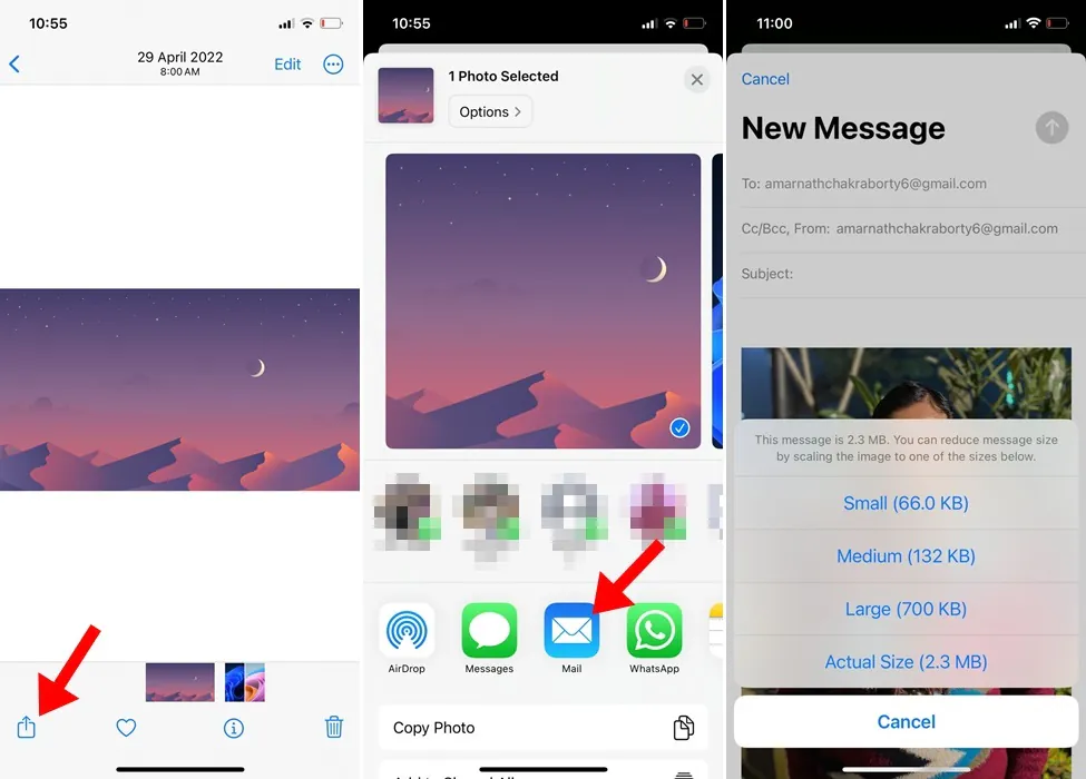 Use the Apple Mail App to Reduce the Photo Size