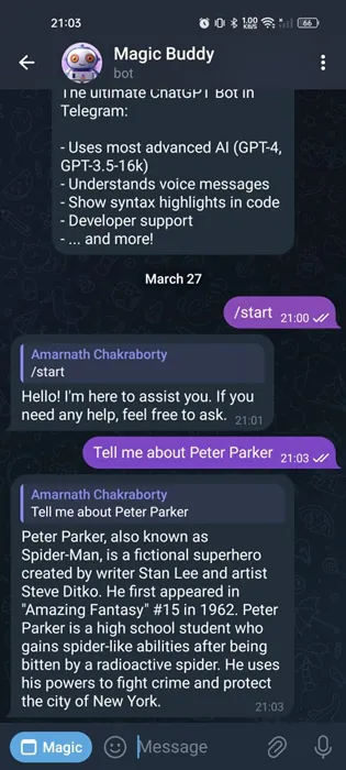 AI chatbot any questions