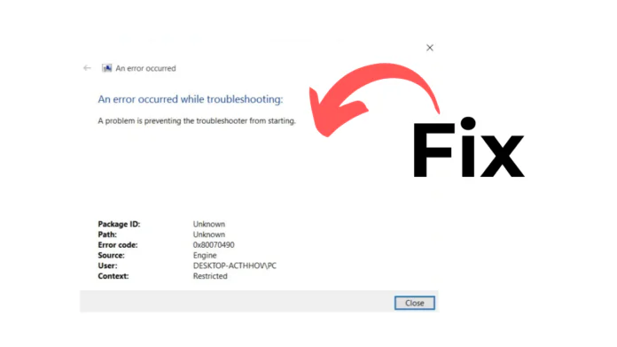 How to Fix ‘Error Occurred While Troubleshooting’ on Windows 11