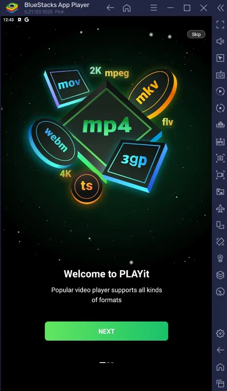Run the PLAYit app