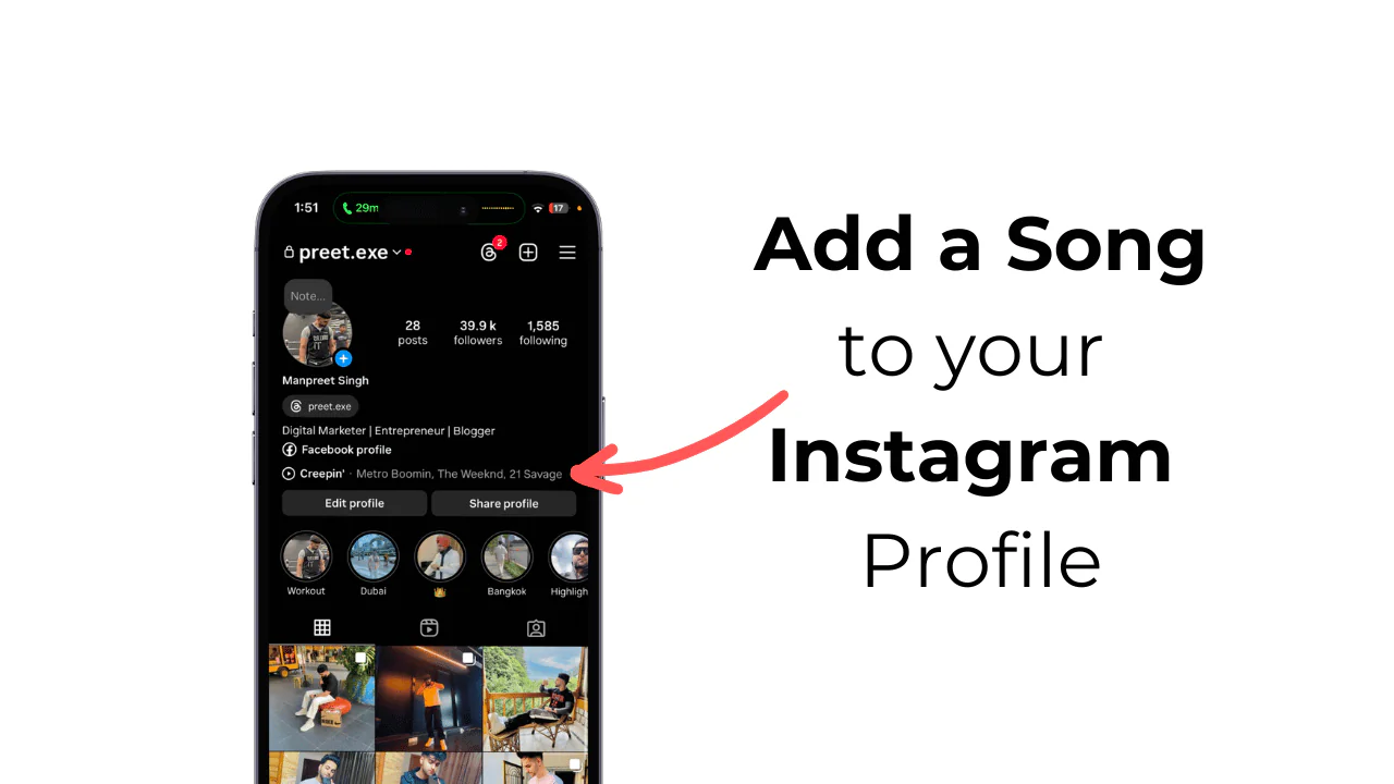 Add a Song to your Instagram Profile