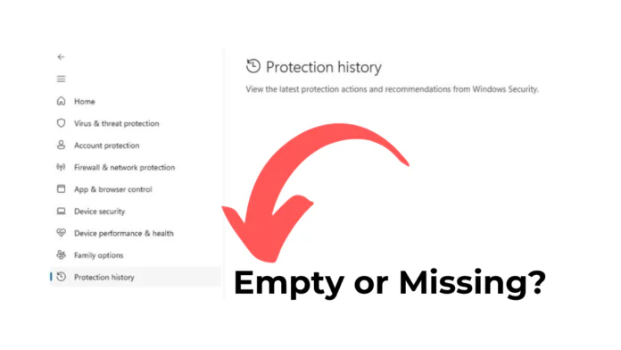 Windows Security Protection History Empty/Missing? 8 Ways to fix it
